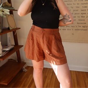 Shiny By Nature Linen Blend Shorts | size XL